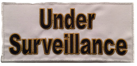 Under Surveillance Large Cloth Patch